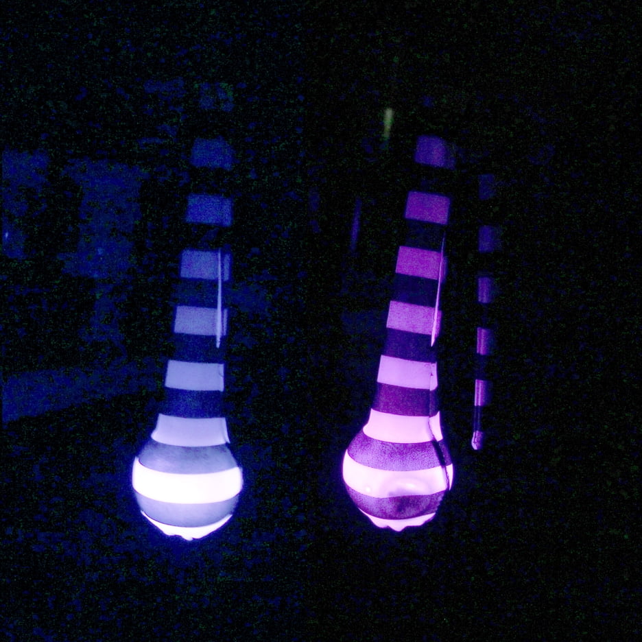 26/" Stretch Nylon with LED balls Zeekio Striped Sock POI