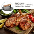 thumbnail image 3 of Nestingho Prensa Redonda Para Carnes Con Y Mango De Madera Para Barbacoa Cómoda, 3 of 6