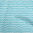 thumbnail image 1 of oneOone Tissu Polyester Spandex Bleu Turquoise Floral Tropical Matériel de Robe Tissu Imprimé Tissu au Mètre 56 Pouces de Large, 1 of 4