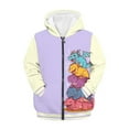 thumbnail image 3 of Psesaysky Girls Zip Up Cropped Hoodies Teen Long Sleeve Cartoon Dragon Purple Print Sweatshirts Kids Fall Casual Jacket with Pockets, 8-10 Years, 3 of 7