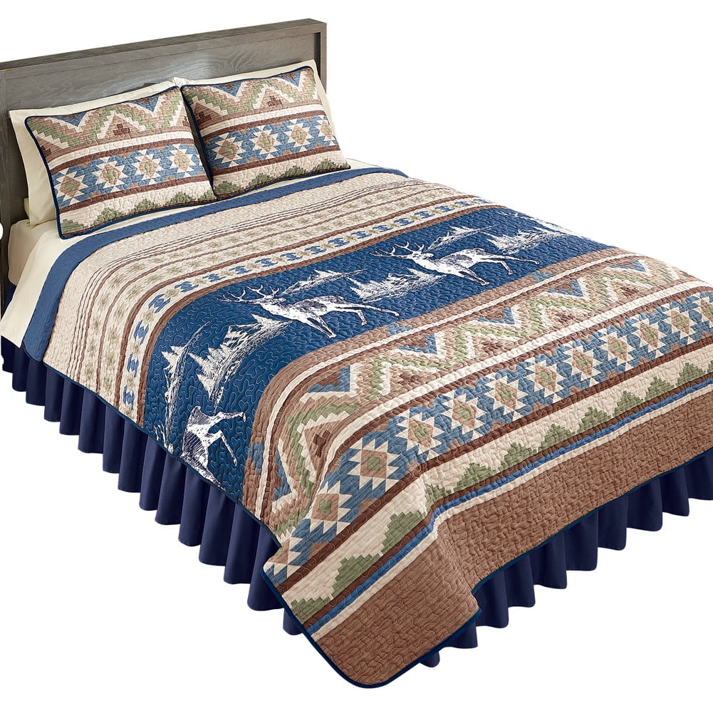 by Collections Etc Etched Deer Aztec Western Cabin Pillow Sham