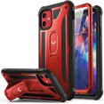 thumbnail image 1 of IBAOLEA Conçu pour iPhone 11 Étui, Protection Robuste avec Support et Protecteur d'Écran Intégré Étui Antichoc pour iPhone 11 6.1 Pouces - Rouge, 1 of 7