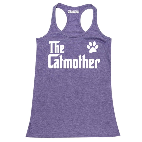 The Catmother Cat Lovers Mother's Day Women's Tank Top, M, H. Purple