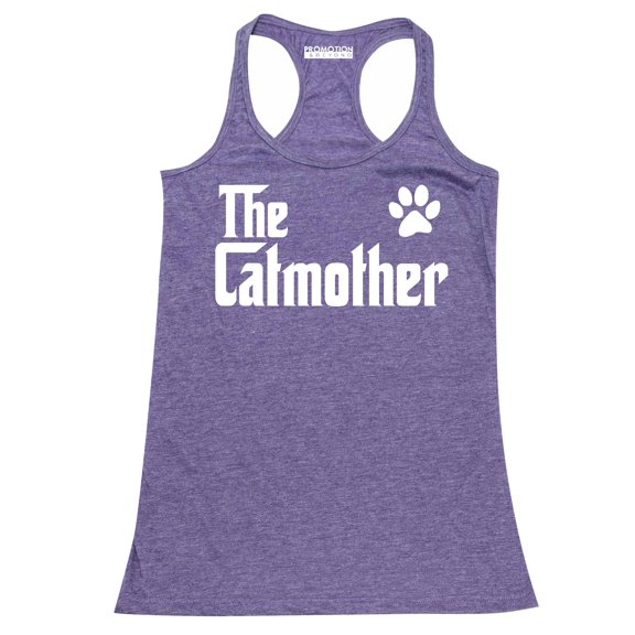 The Catmother Cat Lovers Mother's Day Women's Tank Top, M, H. Purple