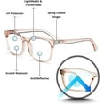 thumbnail image 5 of Readerest Blue Light Blocking Reading Glasses Peach 375 Magnification, 5 of 6