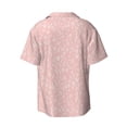 thumbnail image 2 of Xecao offers the Rabbit And Flower for Men's Casual Short-sleeved Shirt, a button-up collared shirt with a pocket, perfect for beach vacations and yacht travel in the 4X-Large size., 2 of 7