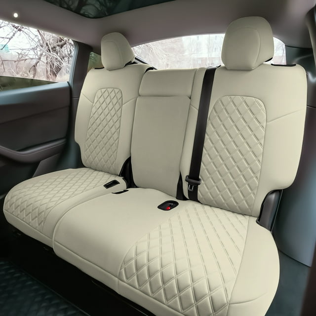 FH Group for 2020-2024 Tesla Model Y Waterproof Neoprene Custom Fit Made Car Seat Covers Full Set