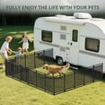 thumbnail image 3 of Petorldog Dog Playpen 40in H, 16 Panels Heavy Duty Metal Dog Fence Outdoor for Yard, Outdoor Use for RV Camping, Black-Silver, 3 of 7