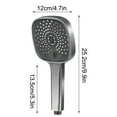thumbnail image 3 of Pressurized Showerhead, Sailor Style Handheld Shower Faucet, Large Output, 4-Gear Adjustment, Self-Cleaning Nozzles, Leak-Proof, Oversized Panel with Universal Fit, 3 of 6