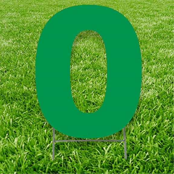 Green Number 0 20 inches tall