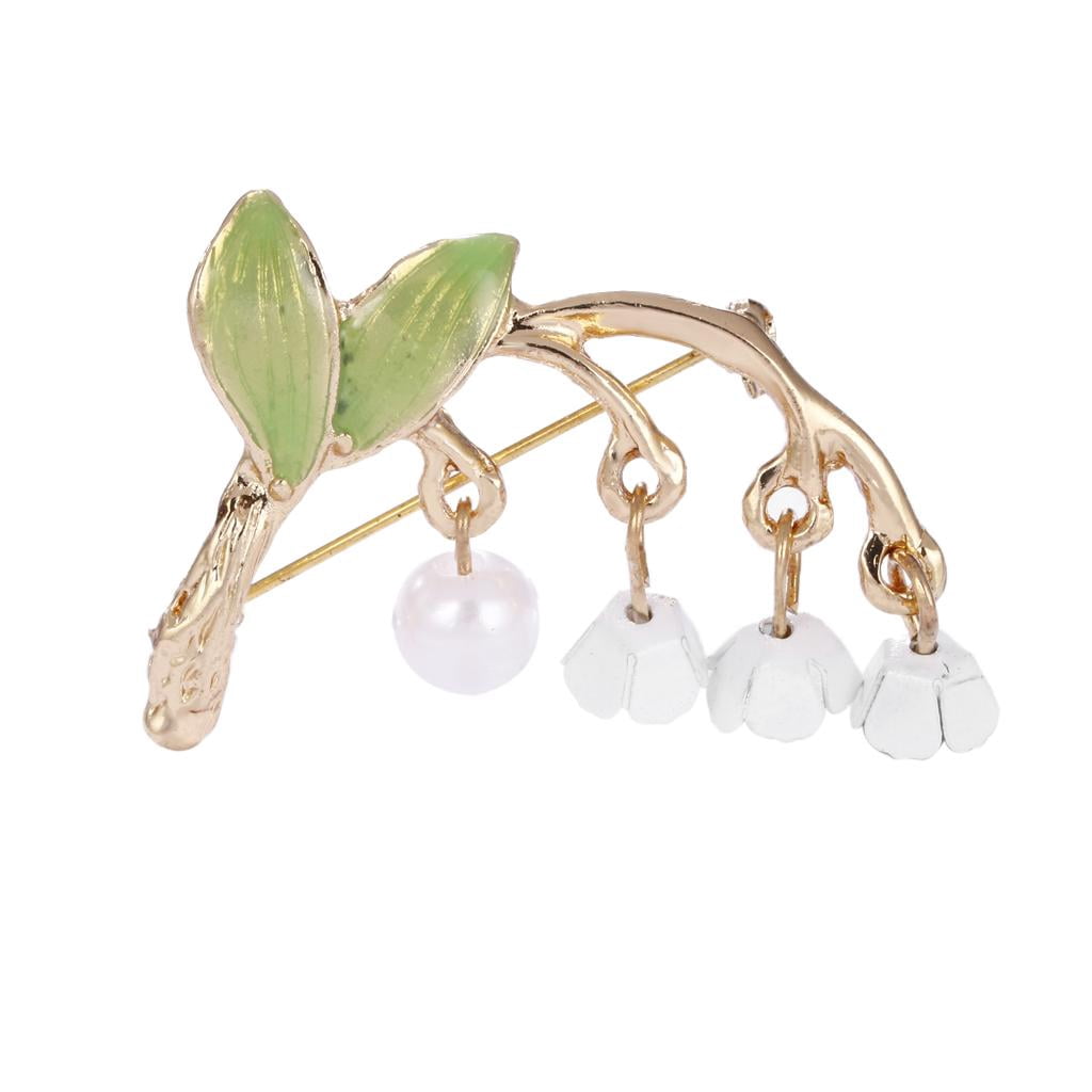 Segolike 5xConvallaria Brooch Pin Bridal Wedding Jewelry Scarf Clips