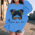 thumbnail image 5 of Little Girls Graphic Hoodie Long Sleeves Loose Fit Printed Casual Outerwear Top Sweatshirt Tops Size 7T , White, 5 of 8