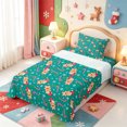thumbnail image 5 of Manfei Merry Xmas Twin Sheets,Cartoon Animals Bedding,3 Pieces,1 Flat Sheet,1 Fitted Sheet and 1 Pillowcase, 5 of 6