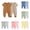 001-Brown, variant on Baby Romper Two Way Zipper Cotton Sleep and Play Footless Jumpsuit Pajama Bodysuit