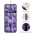 thumbnail image 4 of 3-Piece Travel Toiletry Bag Set, Hanging Wash Bag with Makeup Bag & Brush Case,Waterproof Cosmetic Organizer for Travel, Gym & Home Violet Bow Charm, 4 of 10