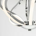 thumbnail image 2 of Artika Meridian Modern LED Flush Mount Ceiling Light Fixture, Chrome, 2 of 5