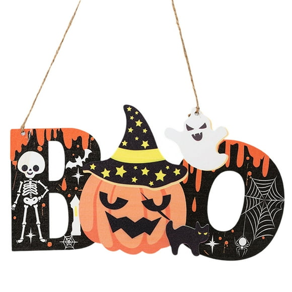 Halloween Hanging Signs Skull Witch Door Hanging Pendants Garden Decor Pumpkin Ornaments Props Party