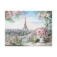thumbnail image 2 of Paris Roses Pink Eiffel Tower France Canvas Artwork Breathtaking French City for Home Decor Ready to Hang, 2 of 18
