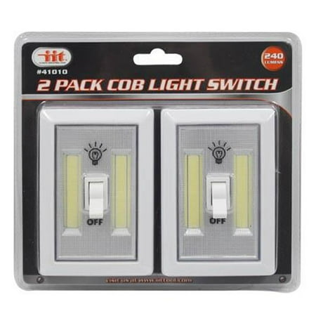 - 2 PCS COB LED Night Light Wall Switch Wireless Battery Operated Closet Cordless