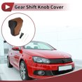 thumbnail image 2 of Cubierta de pomo de cambio de marcha antideslizante para automóvil, protector de manija de cambio para VW Golf 10-11, cuero sintético marrón y negro, 2 of 6