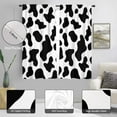 thumbnail image 2 of Cow Print Window Curtain Black White Western Country Farmhouse Kids Nursery Teen Girl Rustic Abstract Cute Animal 42" W x 63" L Curtains Set for Bedroom Living Room 2 Panels Rod Pocket Drapes, 2 of 6