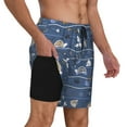 thumbnail image 3 of Goofa Underwater World Animals Printed Men's Swim Trunks Board Shorts Quick Dry Mens Swimming Trunks with Compression Liner,Breathable Fit Hawaii Beach Shorts-X-Large, 3 of 9