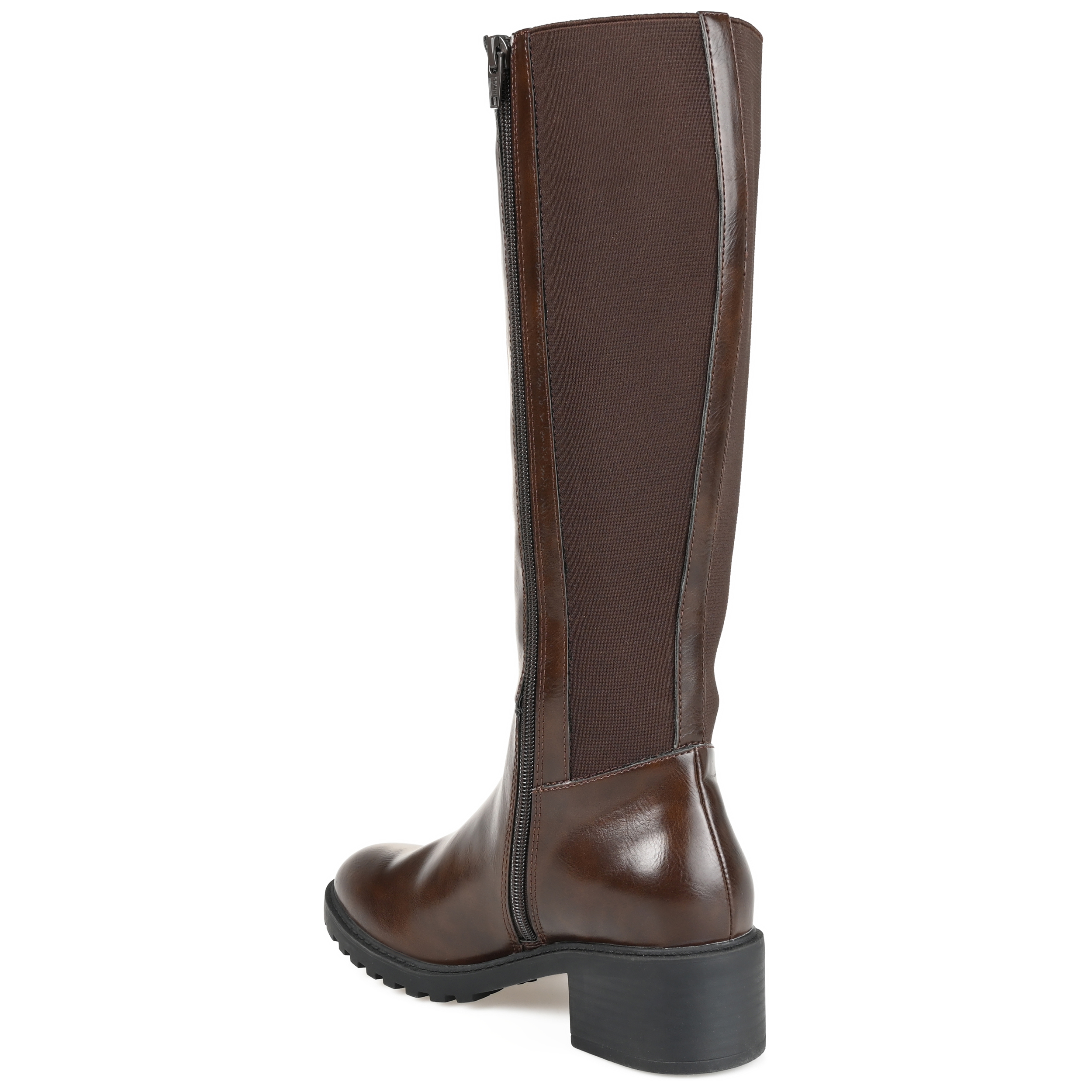 Journee Womens Morgaan Wide Calf Stacked Heel Knee High Boots