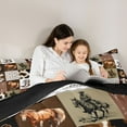 thumbnail image 4 of Homewish Retro Cattle Hide 7pcs Bedding Comforter Set,Rustic Western Cowboy Queen Bedding Sets,Boho Bohemain Tribal Queen Sheet Sets For Boys,Super Cozy Room Decor Reversible, 4 of 8