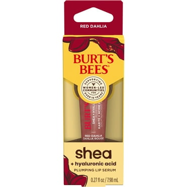 Burt's Bees Shea   Hyaluronic Acid Red Dahlia Plumping Lip Serum, Natural Origin Lip Care, 1 Tube, 0.27 oz.