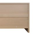 thumbnail image 3 of 4-Door Accent Cabinet, Adjustable Storage Shelves, Hexagonal Pattern Doors, Natural Wood Wash Fir Wood & MDF, for Multi-Space Use, 3 of 6
