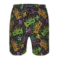 thumbnail image 3 of Fotbe Mardi Gras Surface Trajes de Baño Estampados para Hombre, Shorts de Verano de Secado Rápido, Ropa de Playa, Bañadores-3X-Large, 3 of 6