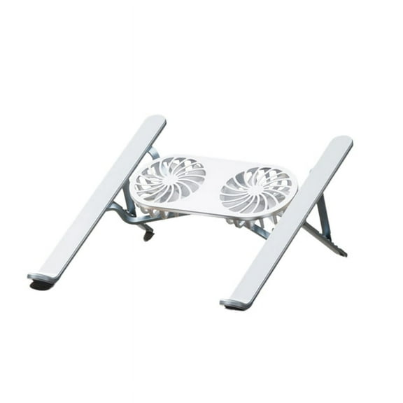Foldable Laptop Stand with Cooling Fan, Cooler Pad for Tablet - Enhanced Cooling Support and Portable Design A Gray,1 x Laptop Stand,Gray