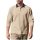 thumbnail image 2 of Blusa y camisa de manga larga con cuello vuelto para hombre, estilo informal, de golf, de negocios, con botones sueltos, de media manga, con cuello vuelto, blusas de poliéster para hombre, 2 of 9