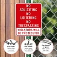 thumbnail image 4 of No Soliciting No Loitering Sign,, 4 of 8
