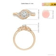 thumbnail image 4 of ANGARA Natural Diamond Halo Bypass Engagement Ring in 14K Rose Gold for Women (Size-4.1mm| Color-G| Clarity-VS2) | April Birthstone, Anniversary, Jewelry Gift for Women | Natural Diamond Ring, 4 of 8