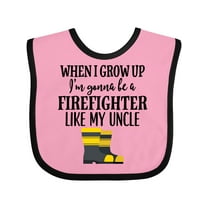 Inktastic Future Firefighter Like My Uncle Boys or Girls Baby Bib