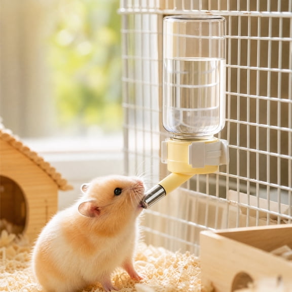 PONPRNGY Hamsters Water Bottle, Automatic No Drip Hanging Water Feeder Dispenser for Small Animals Guinea Pig Rat Dwarf