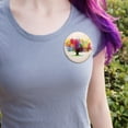 thumbnail image 2 of Color Bursting Rainbow Tree Pinback Button Pin, 2 of 5