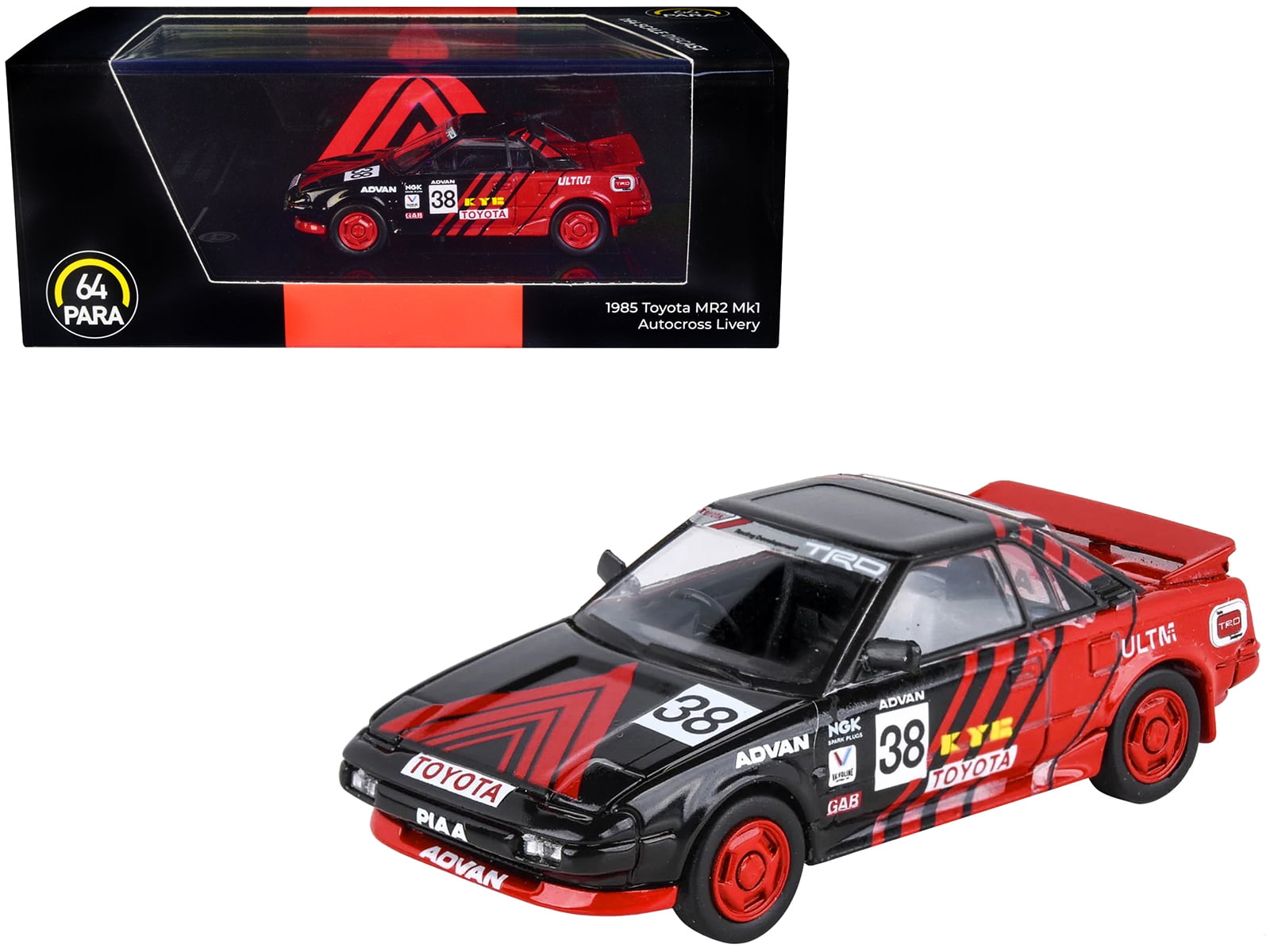 1985 Toyota MR2 MK1 RHD (Right Hand Drive) #38 Red and Black
