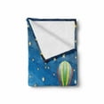 thumbnail image 2 of Balloon Soft Flannel Fleece Throw Blanket, Cartoon Balloons Floating in the Night Sky over the Hills Environment, Cozy Plush for Indoor and Outdoor Use, 50" x 70", Multicolor, by Ambesonne, 2 of 6