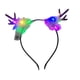 thumbnail image 5 of Diadema de plumas con astas de ciervo iluminada, bonita banda para la cabeza para Acción de Gracias Luz de color, 5 of 9