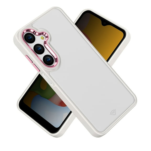 For Samsung Galaxy A15 5G Ultimate Hybrid Matte Polished Thick Acrylic Metal Button Shockproof Bumper Heavy Duty Protective Cover ,Xpm Phone Case [ Beige ]