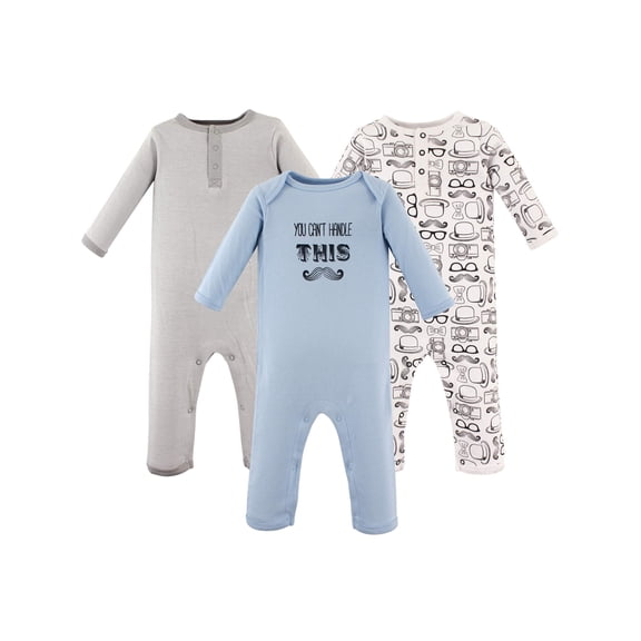 Hudson Baby Newborn Baby Boys' Union Suit 3-Pack
