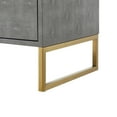 thumbnail image 5 of Nicole Miller Jaheim Faux Shagreen Side Table with 2 Drawers, Grey/Gold, 5 of 7