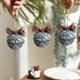 thumbnail image 5 of xihome Juego de 3 adornos colgantes navideños de campanas con textura de hierro vintage para decorar el rbol., 5 of 6