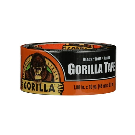 Gorilla 10 Yard Black Duct Tape, Single Roll