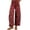 Deep Red, variant on Women Floral Print Jeans Straight Leg Pants with Cuffed Hem Casual Trousers Pants, Size S-2XL