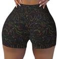 thumbnail image 2 of Lsque Doodle Dinosaur Pattern High Waisted Biker Shorts for Women-Tummy Control Fitness Athletic Workout Running Yoga Gym Shorts,Moisture-Wicking-Medium, 2 of 9