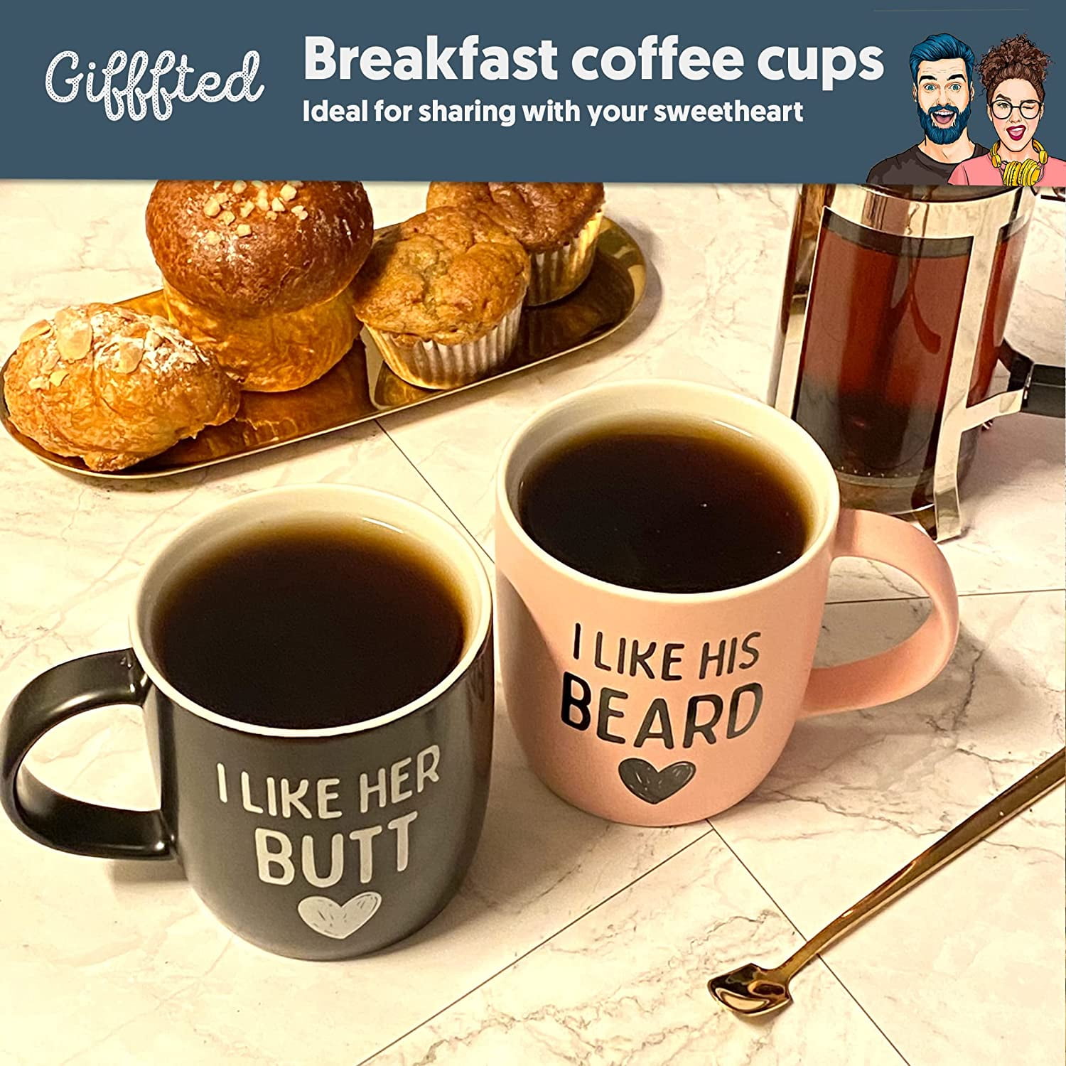 Couple's Tumbler Set - I Like His Beard / I Like Her Butt - Couple's V –  JFWcreations