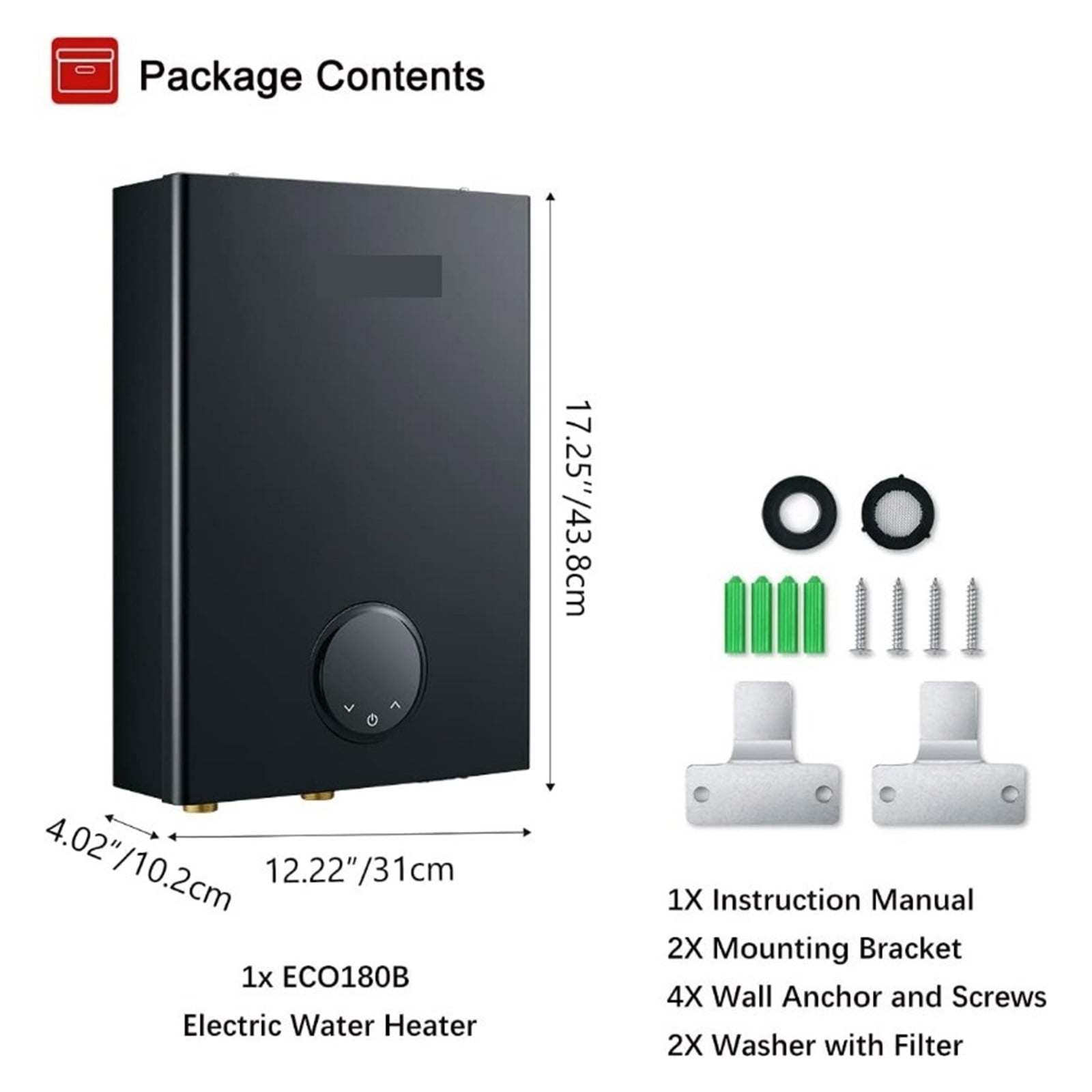 Electric Tankless Hot Water Heater,18kW On Demand Instant Water Heater , Self-Modulation Point Of Use Hot Water Heater ,Safety Protections